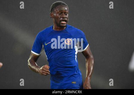 Alex Matos (52 Chelsea) lors du match du trophée EFL entre MK dons et Chelsea au Stadium MK, Milton Keynes le mardi 29 août 2023. (Photo : Kevin Hodgson | MI News) crédit : MI News & Sport / Alamy Live News Banque D'Images