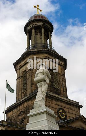 The Boer Memorial in front of St Chad's Church, Shrewsbury, Shropshire, England Stock Photo