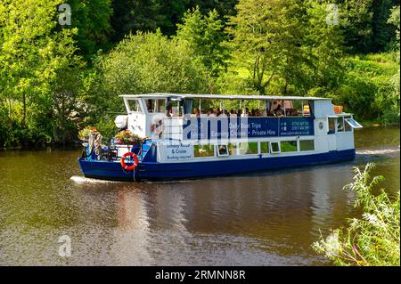 Le bateau de la rivière Sabrina sur la rivière Severn, Shrewsbury, Shropshire, Angleterre Banque D'Images