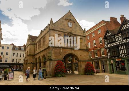 L'Ancienne Halle, Shrewsbury, Shropshire, Angleterre Banque D'Images