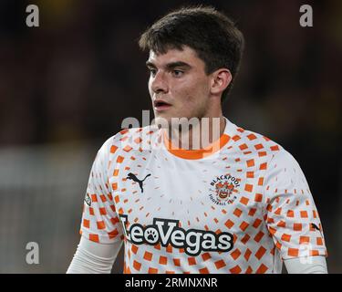 Rob Apter #25 de Blackpool lors du match de la Carabao Cup Wolverhampton Wanderers vs Blackpool à Molineux, Wolverhampton, Royaume-Uni, le 29 août 2023 (photo de Mark Cosgrove/News Images) Banque D'Images