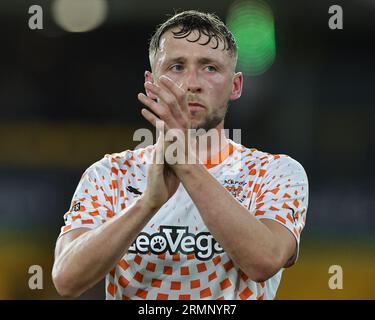 Wolverhampton, Royaume-Uni. 29 août 2023. Matthew Pennington #5 de Blackpool lors du match de la Carabao Cup Wolverhampton Wanderers vs Blackpool à Molineux, Wolverhampton, Royaume-Uni, le 29 août 2023 (photo de Mark Cosgrove/News Images) à Wolverhampton, Royaume-Uni le 8/29/2023. (Photo de Mark Cosgrove/News Images/Sipa USA) crédit : SIPA USA/Alamy Live News Banque D'Images