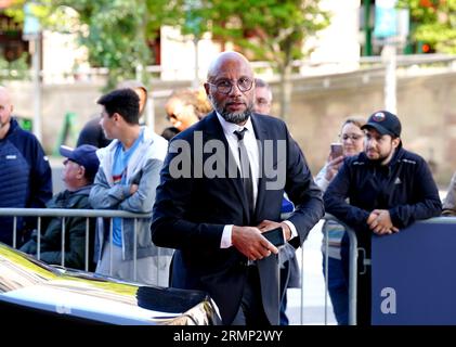 George Santos arrive pour les PFA Awards 2023 au Lowry, Manchester. Date de la photo : mardi 29 août 2023. Banque D'Images