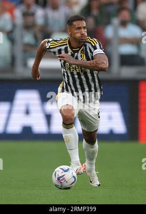 Turin, Italie. 27 août 2023. Danilo de la Juventus pendant le match de Serie A au stade Allianz, Turin. Le crédit photo devrait se lire : Jonathan Moscrop/Sportimage crédit : Sportimage Ltd/Alamy Live News Banque D'Images