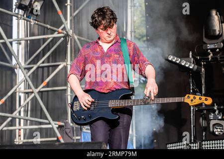Turin Italie. 26 août 2023. Le groupe irlandais GILLA BAND se produit sur scène à Spazio211 pendant le 'Todays Festival 2023'. Banque D'Images