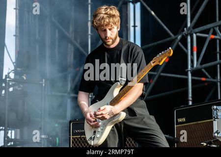 Turin Italie. 26 août 2023. Le groupe irlandais GILLA BAND se produit sur scène à Spazio211 pendant le 'Todays Festival 2023'. Banque D'Images