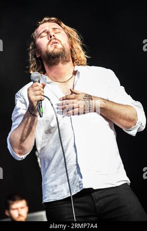 Turin Italie. 26 août 2023. Le groupe irlandais GILLA BAND se produit sur scène à Spazio211 pendant le 'Todays Festival 2023'. Banque D'Images