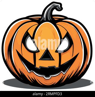 Joli et charmant art vectoriel Halloween Pumpkin Illustration de Vecteur