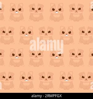Fond de motif sans couture avec des avatars emoji de chien Illustration de Vecteur