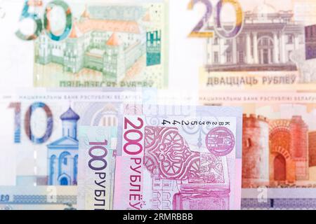 Belarusian money - ruble a business background Stock Photo