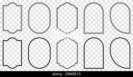 Jeu d'icônes cadre Boho et arche. Illustration vectorielle Illustration de Vecteur