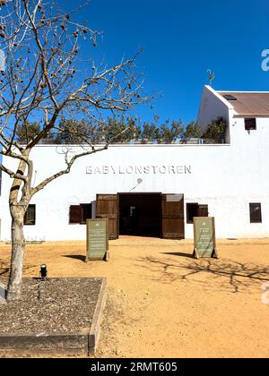 Babylonstoren est l'une des plus anciennes fermes hollandaises du Cap. Il dispose d'un jardin de fruits et légumes de 15 grappes différentes, dégustation de vins et divers magasins de ferme Banque D'Images