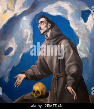 Saint François recevant la Stigmata, El Greco, 1590-1595 Banque D'Images