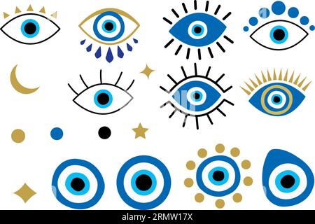 Mauvais yeux Set Vector Illustration de Vecteur