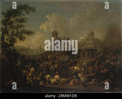 Bataille des Turcs avec les Polonais entre 1709 et 1719 par Arnold Frans Rubens Banque D'Images