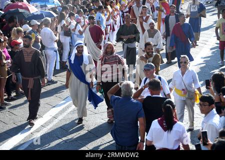 Palmi Reggio Calabria 27 août 2023 - Varia di Palmi, figuranti crédit : Giuseppe Andidero Banque D'Images