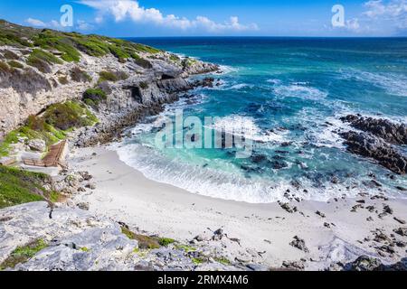 Vue aérienne de la réserve naturelle de Walker Bay dans le sud-ouest du Cap, Afrique du Sud Banque D'Images