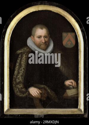 Portrait de Gerrit Willemsz Overrijn van Schoterbosch (c. 1538-1611) 1620 par Cornelis Engelsz. Banque D'Images