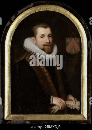 Portrait de Floris Gerritsz Overrijn van Schoterbosch (c. 1562-1618) 1620 par Cornelis Engelsz. Banque D'Images