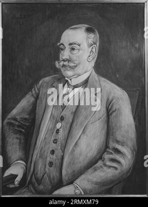 Axel Lagrelius (1863-1944), directeur de l'Académie des Arts, consul général, marié à Alma Mathilda Östergren 1925 par Nils von Dardel Banque D'Images