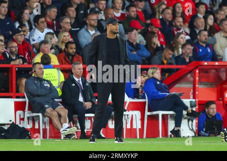 Vincent Kompany Manager de Burnley lors du match de la Carabao Cup Nottingham Forest vs Burnley au City Ground, Nottingham, Royaume-Uni, le 30 août 2023 (photo Gareth Evans/News Images) dans, le 8/30/2023. (Photo Gareth Evans/News Images/Sipa USA) crédit : SIPA USA/Alamy Live News Banque D'Images