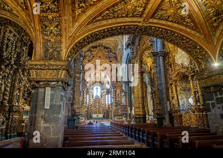 06.22.2023. Porto, Portugal: extremly decorated Igreja de Sao Francisco gold church in Porto Portugal . Stock Photo