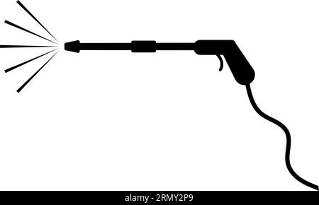 Logo pistolet haute pression de lavage de voiture pour le nettoyage de voiture Illustration de Vecteur