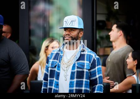 Floyd Mayweather Jr Fort Lauderdale, FL, États-Unis. 30 août 2023. Crédit : Yaroslav Sabitov/YES Market Media/Alamy Live News Banque D'Images