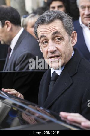 L’ancien président français Nicolas Sarkozy a voté à Paris, en France, le 29 novembre 2014. L'ancien président français Nicolas Sarkozy a remporté samedi la course à la direction du parti conservateur de l'Union pour un mouvement populaire (UMP), une étape cruciale pour se porter candidat à la présidence en 2017. FRANCE-PARIS-NICOLAS SARKOZY-UMP LEADERSHIP EliennexLaurent PUBLICATIONxNOTxINxCHN l'ancien président français Nicolas Sarkozy vote à Paris France LE 29 2014 novembre l'ancien président français Nicolas Sarkozy a remporté samedi la course à la direction de la crise a frappé l'Union du Parti conservateur pour un po Banque D'Images