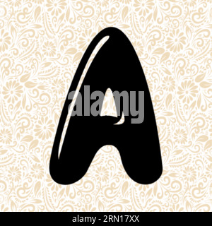 Alphabet Bubbly A , vecteur alphabet noir, vecteur alphabet, vecteur silhouette alphabet, vecteur police, dernier Art, vecteur alphabet, vecteur police Illustration de Vecteur
