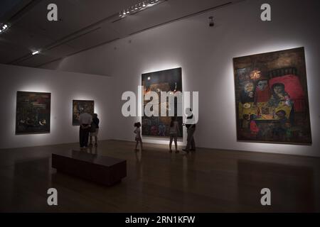 (150108) -- BUENOS AIRES, le 7 janvier 2015 -- visite de l'artiste argentin Antonio Berni à l'exposition Juanito et Ramona au Musée d'art latino-américain de Buenos Aires, capitale de l'Argentine, le 7 janvier 2015. L’exposition présentait 150 œuvres créées entre 1958 et 1978. Martin Zabala) (jp) ARGENTINA-BUENOS AIRES-ART EXPOSITION e MARTINxZABALA PUBLICATIONxNOTxINxCHN Buenos Aires Jan 7 2015 célébrités visitent l'artiste argentin Antonio Berni S exposition Juanito et Ramona AU Musée d'art latino-américain de Buenos Aires capitale de l'Argentine Jan 7 2015 l'exposition Banque D'Images