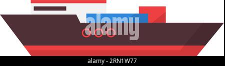 Avec Cargo Containers Illustration de Vecteur