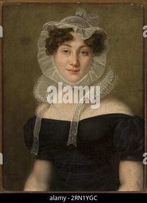 Portrait d'une dame dans une casquette 1824 par Karl Gottlieb Schweikart Banque D'Images