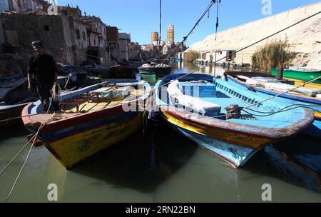 (150202) -- ALEXANDRIE, 2 février 2015 -- la photo prise le 30 janvier 2015 montre une vue générale d'un canal dans la ville de pêcheurs El Max à Alexandrie, en Égypte. La ville de pêcheurs connue sous le nom de Venise en Egypte est située près de la ville côtière méditerranéenne Alexandrie, et les pêcheurs ici vivent de la pêche d'une génération à l'autre.) EGYPT-ALEXANDRIA-FISH-EL MAX-FEATURE AhmedxGomaa PUBLICATIONxNOTxINxCHN Alexandrie février 2 2015 photo prise LE 30 2015 janvier montre une vue générale d'un canal À la ville de Fisher El Max à Alexandrie Egypte la ville de Fisher connue sous le nom de Venise en Egypte EST située près de la côte méditerranéenne ci Banque D'Images