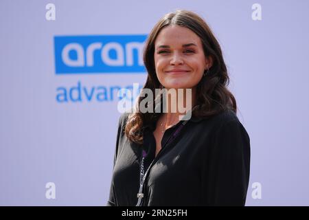 Monza, Italie. 31 août 2023. WINTER Laura, présentatrice de télévision, portrait lors du Grand Prix Pirelli 2023 de Formule 1 Grand Premio d'Italia, 14e manche du Championnat du monde de Formule 1 2023 du 1 au 3 septembre 2023 sur l'Autodromo Nazionale di Monza, à Monza, Italie - photo Eric Alonso/DPPI crédit : DPPI Media/Alamy Live News Banque D'Images