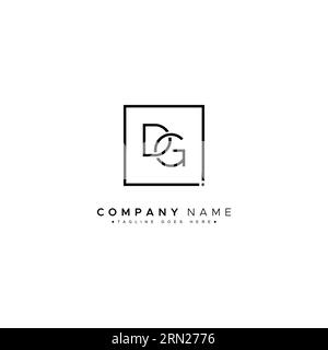 Logo initial DG Vector - modèle élégant de monogramme pour la lettre D et G pour votre entreprise Illustration de Vecteur