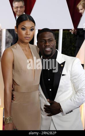 (150223) -- LOS ANGELES, 22 février 2015 -- l'acteur Kevin Hart et Eniko Parrish arrivent pour le tapis rouge de la 87e cérémonie des Oscars au Dolby Theater de Los Angeles, aux États-Unis, le 22 février 2015.) US-LOS ANGELES-OSCARS-RED CARPET YangxLei PUBLICATIONxNOTxINxCHN Los Angeles février 22 2015 l'acteur Kevin Hard et Eniko Parrish arrivent pour le tapis rouge de la 87e cérémonie des Oscars AU Dolby Theatre de Los Angeles aux États-Unis LE 22 2015 février LES Oscars Red Carpet PUBLICATIONxNOTxINxCHN Banque D'Images