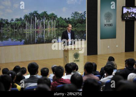 (150304) -- XISHUANGBANNA, le 4 mars 2015 -- le Prince William de Grande-Bretagne prend la parole lors d'une réunion sur la protection de la biodiversité dans la région autonome de Xishuangbanna Dai, province du Yunnan au sud-ouest de la Chine, le 4 mars 2015.) (zkr) CHINA-YUNNAN-PRINCE WILLIAM-VISIT(CN) HuxChao PUBLICATIONxNOTxINxCHN Xishuangbanna Mars 4 2015 Grande-Bretagne S Prince William prend la parole À une réunion SUR LA protection de la biodiversité dans la région autonome de Xishuangbanna Dai Sud-Ouest Chine S Yunnan province Mars 4 2015 CCR Chine Yunnan Prince William visite CN PUBLICATIONxNOTxINxCHN Banque D'Images