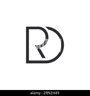 Vecteur de conception de logo RD de lettre initiale ou de logo monogramme dr. Initial RD DR Monogram logo Design Vector Template vecteur gratuit Illustration de Vecteur