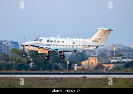 United States Air Force Beech C-12D Huron (A200CT) (REG : 83-0495) dans un schéma mis à jour sans le nez bleu et les moteurs. Banque D'Images