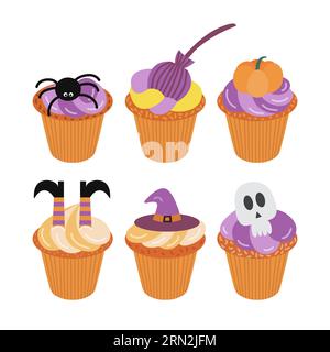 Cupcakes Vector Halloween Illustration de Vecteur