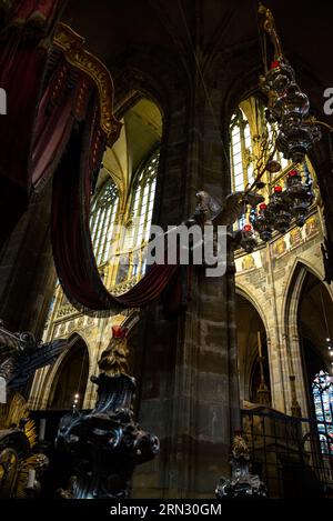Mausolée royal à St. Cathédrale Vitus à Prague, République tchèque. Banque D'Images