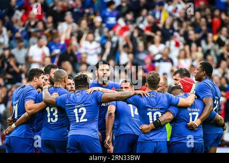 Équipe de France lors du match amical entre la France et l'Australie a joué au Stade de France le 27 août à Paris, France. (Photo de Matthieu Mirville / PRESSINPHOTO) Banque D'Images