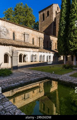 La France, l'Hérault, les Causses et les Cévennes, paysage culturel agropastoraux méditerranéens, inscrite au Patrimoine Mondial de l'UNESCO, Saint Guilhem le De Banque D'Images