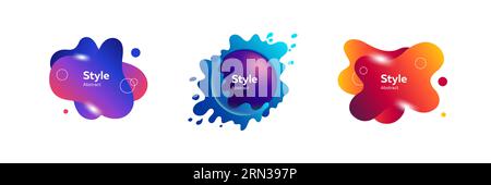 Jeu de taches fluides en couches Illustration de Vecteur