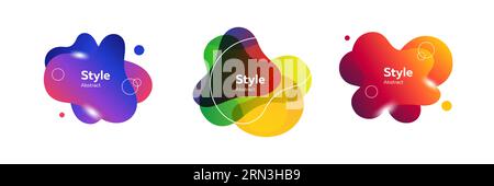 Ensemble de blobs abstraits superposés Illustration de Vecteur