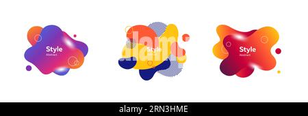 Ensemble de blobs colorés superposés Illustration de Vecteur