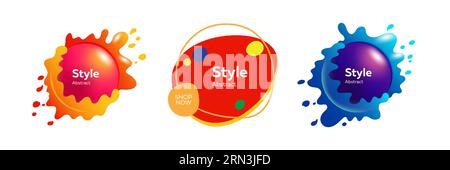 Composition moderne de blobs abstraits pour fond de carte Illustration de Vecteur