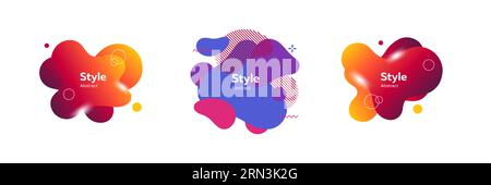 Composition moderne de blobs abstraits pour fond de carte Illustration de Vecteur