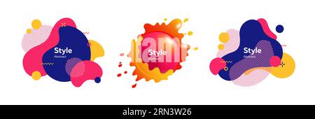 Ensemble de blobs colorés superposés Illustration de Vecteur